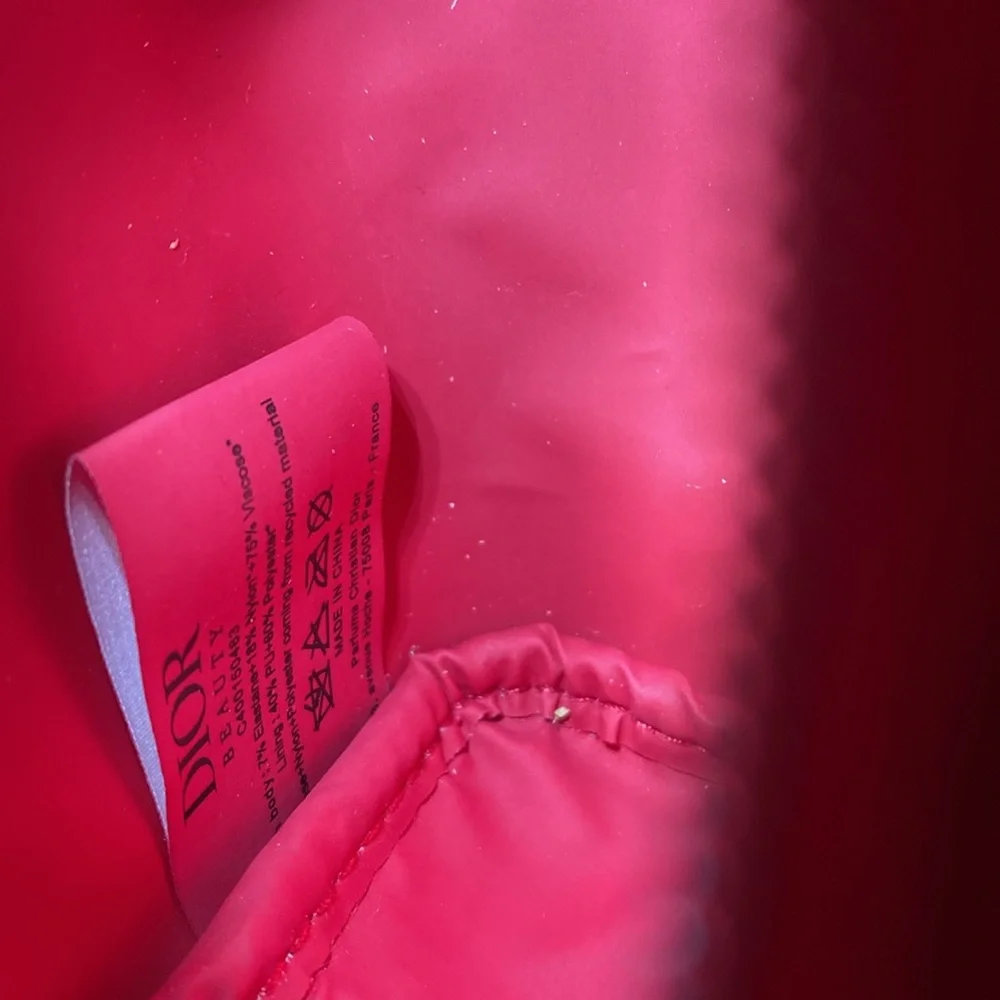 DIOR RED VELVET COSMETICS BAG NEW IN BOX 6” x 3” x 4” - Picture 3 of 9